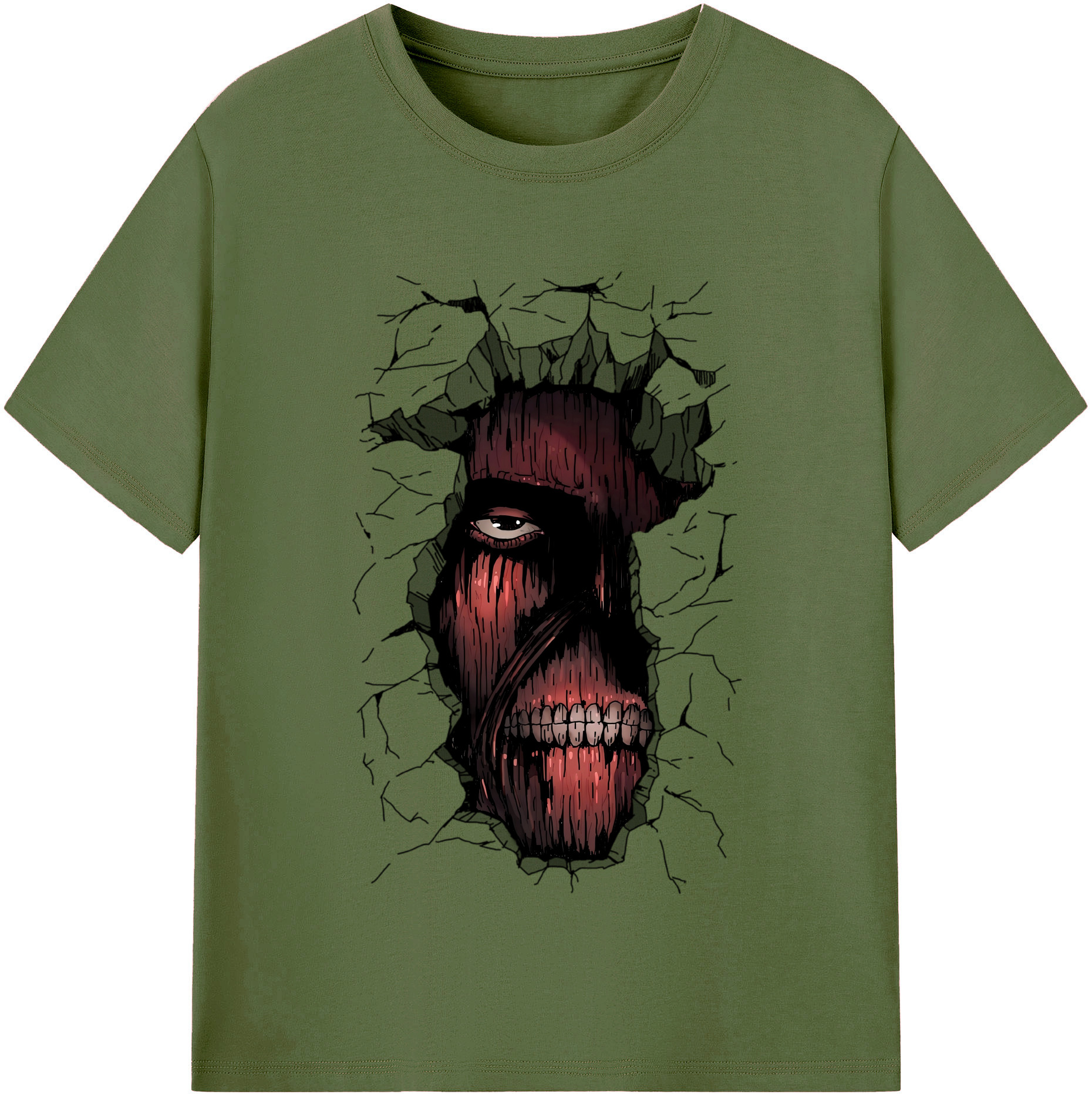 （画像用） 進撃の巨人 Attack on Titan 綿100％半袖Tシャツ（フロントプリント）